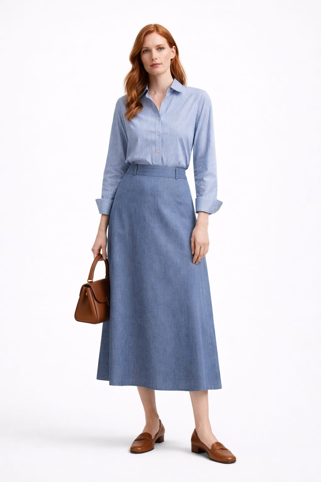 LONG FLARED SKIRT