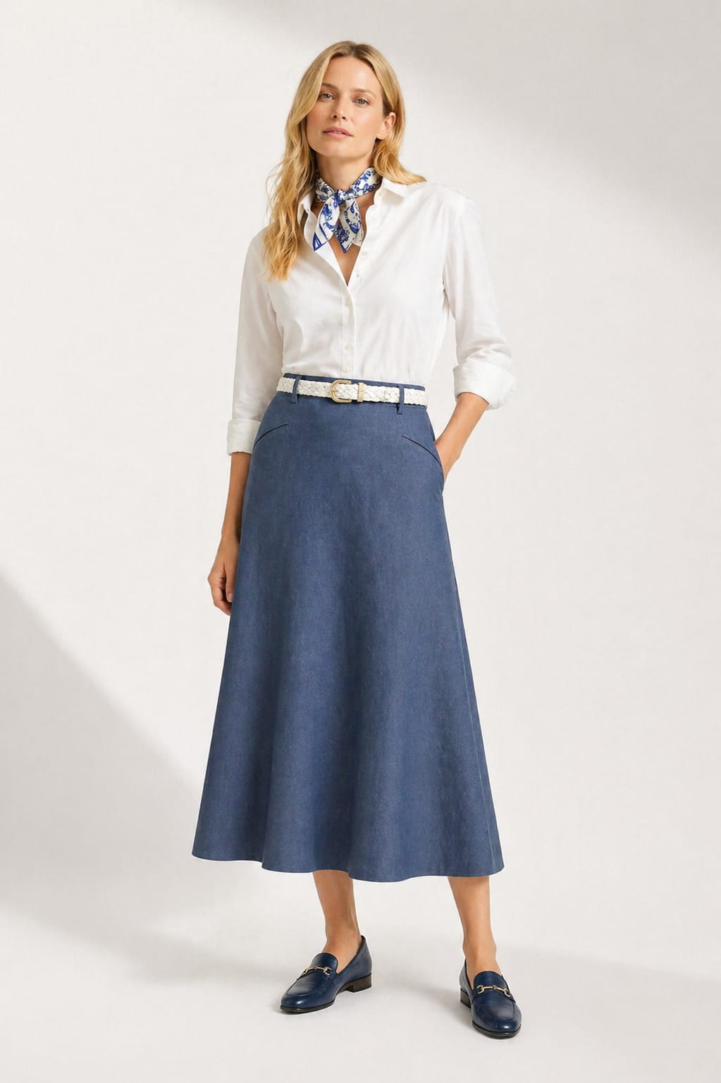 LONG FLARED SKIRT