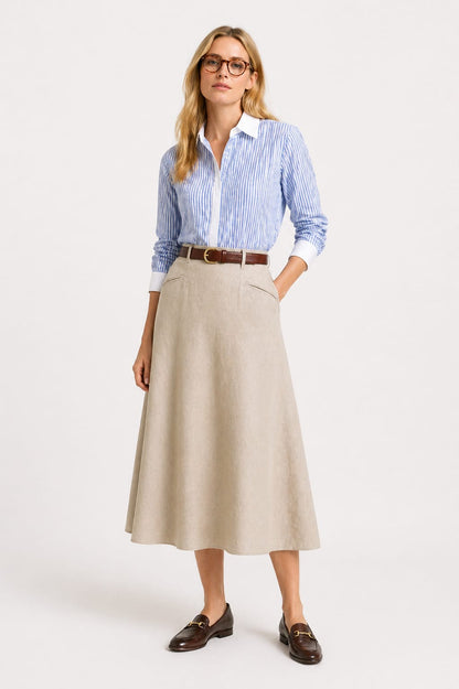 LONG FLARED SKIRT