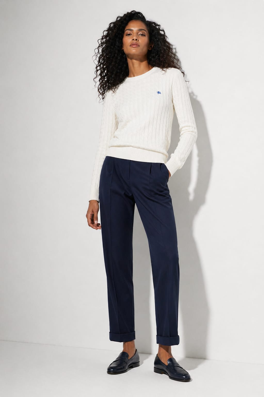 Braids crew neck sweater