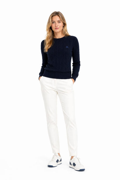 Braids crew neck sweater