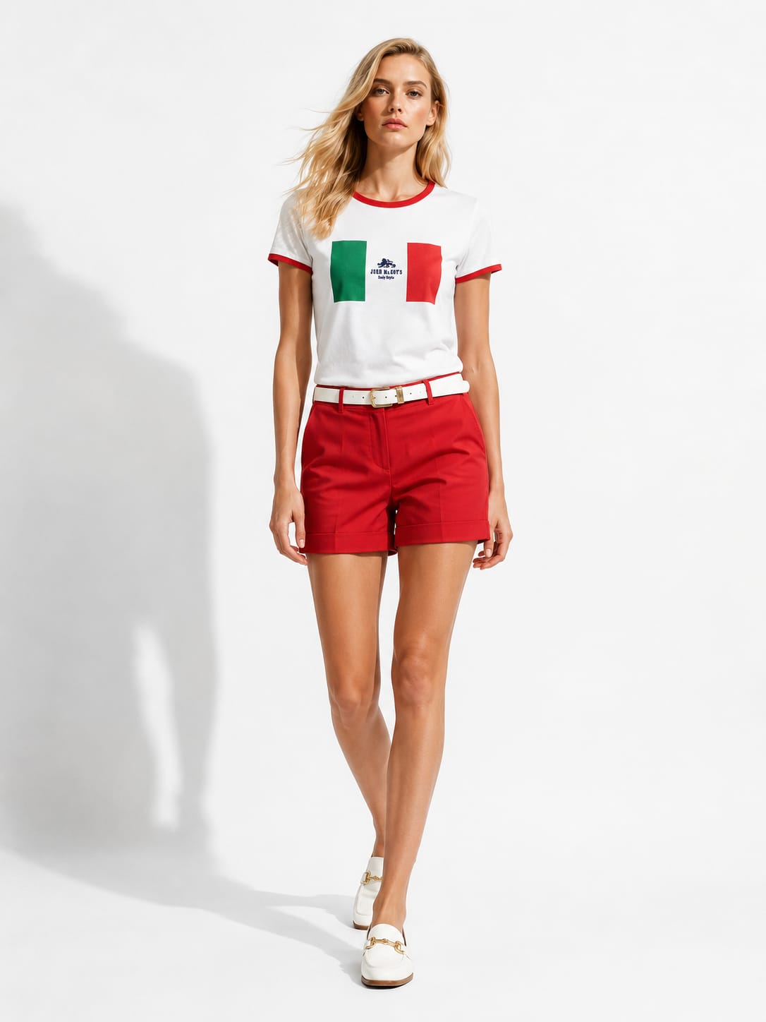 TSHIRT WOMAN PRINTED ITALY FLAG