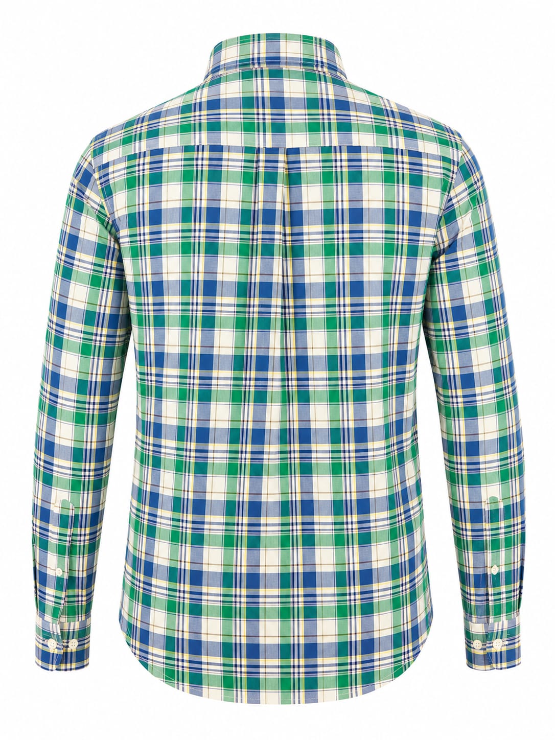 MEN'S TARTAN BUTTON-DOWN BIG SHIRT
