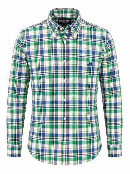 MEN'S TARTAN BUTTON-DOWN BIG SHIRT
