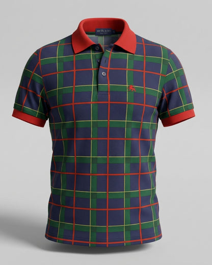 MEN TARTAN POLO PIQUET