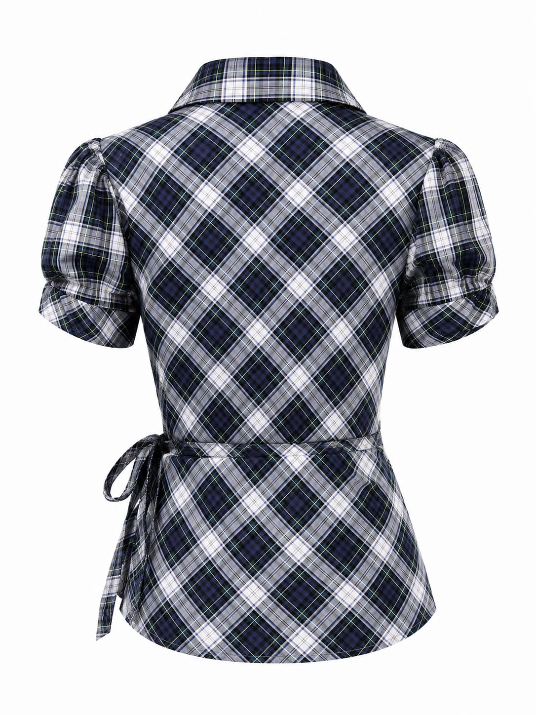 Women's crossed shirt with knot