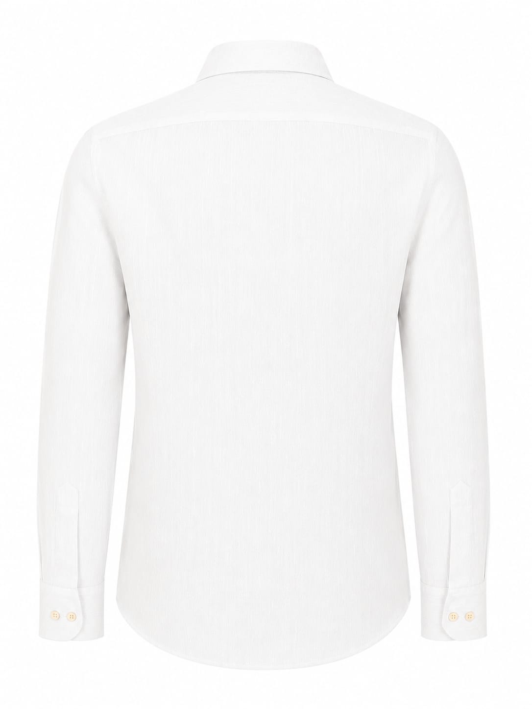 Men's French Collar Linen Slim Shirt