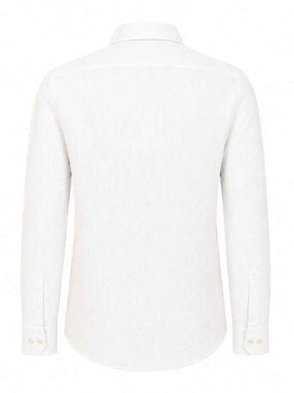 Men's French Collar Linen Slim Shirt