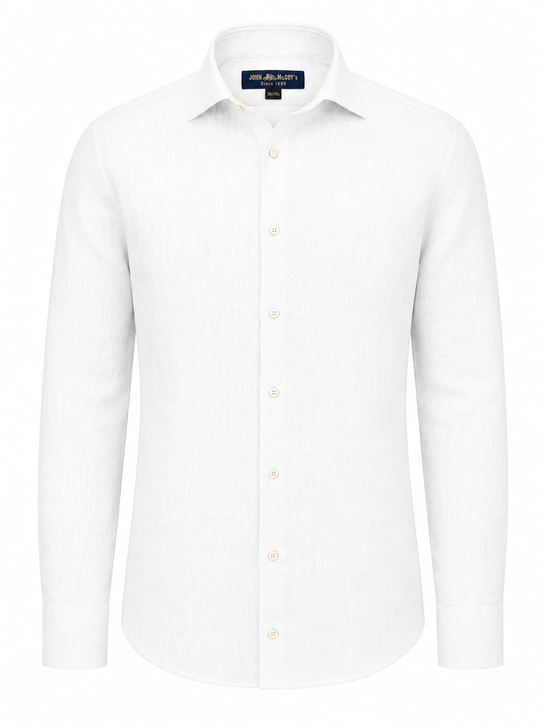 Men's French Collar Linen Slim Shirt